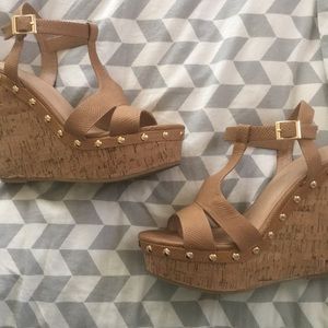 Snake skin wedges